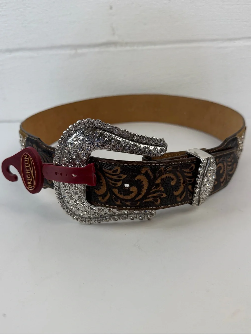 Tony Lama Memphis Light Brown Leather Belt, 36